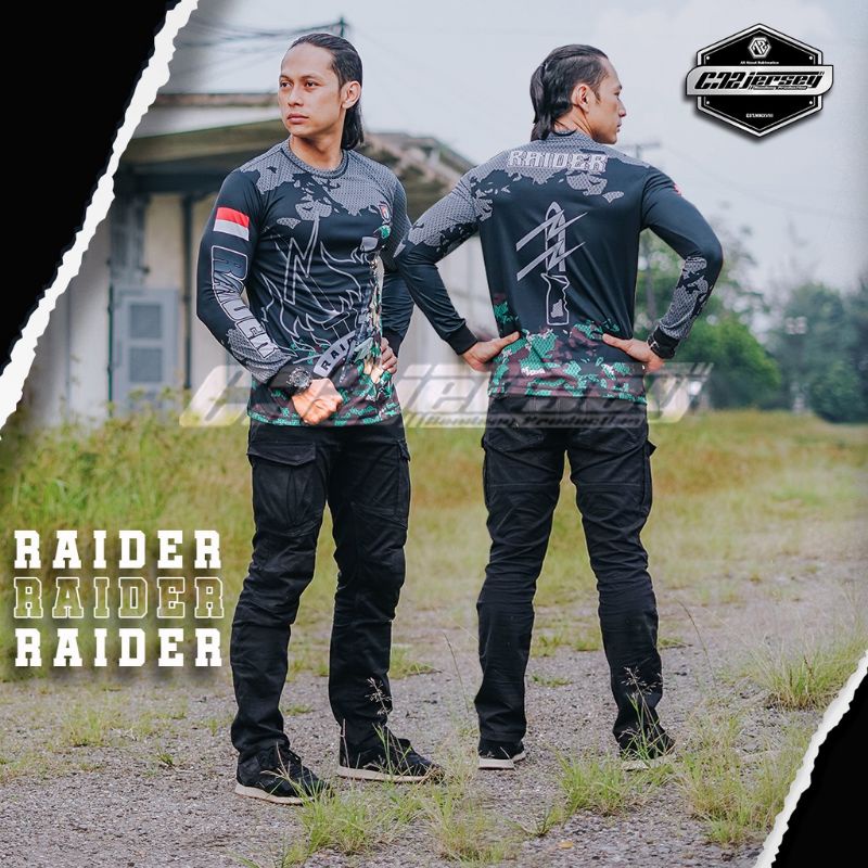 JERSEY DRYFIT FULLPRINT/KAOS TNI/JERSEY RAIDER LENGAN PANJANG