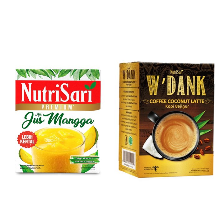 Nutrisari Premium Ala Jus Mangga + W'Dank Kopi Bajigur