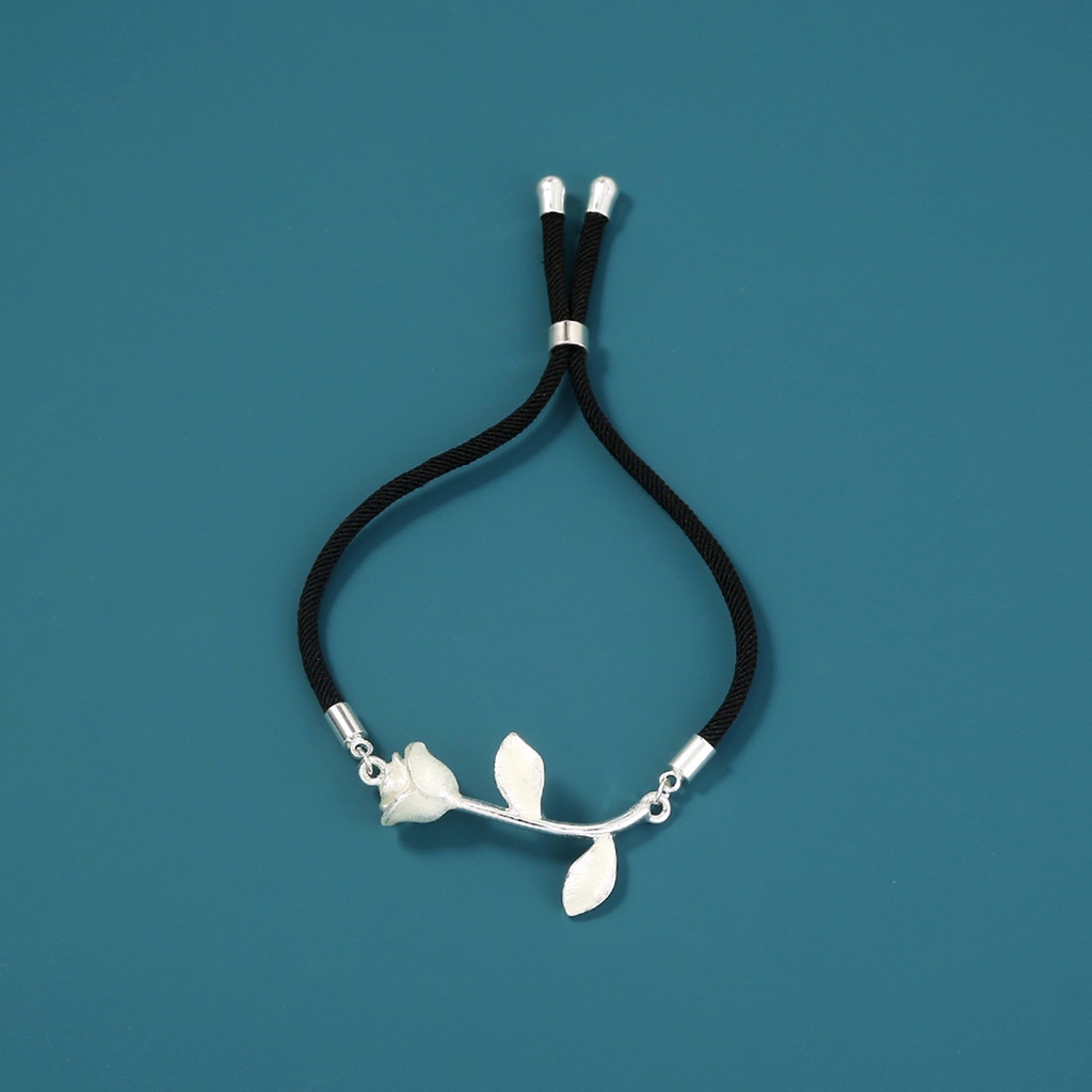 Hu Hu Hu Hu Hu Alat Bantu Pasang Kacamata♡ Handmade Gelang Tali Liontin Bunga Mawar Naga Glow in the Dark Buatan Tangan Dapat Disesuaikan Untuk Unisex