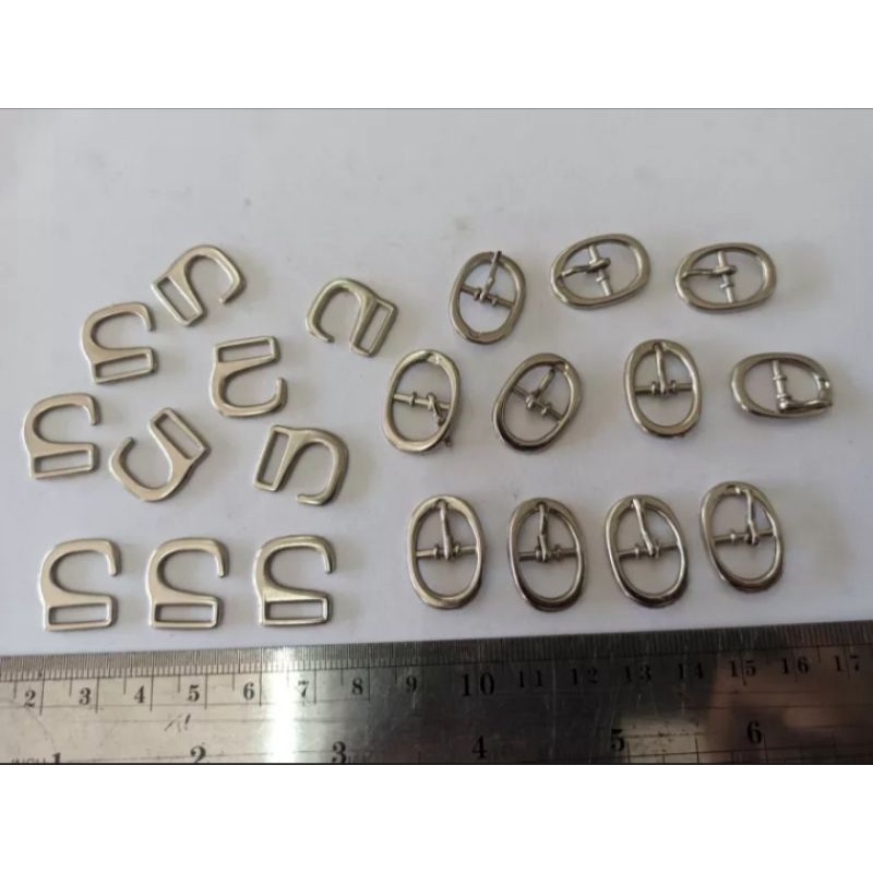 Gesper Sepatu Kait Sepatu Sandal 1,2 Cm ( 1 Pcs Gesper + 1 Pcs Kait )