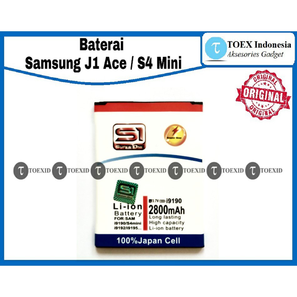 Baterai Samsung J1 Ace / S4 Mini - i9190 - Batre Batrai Double Power IC - Super One Original