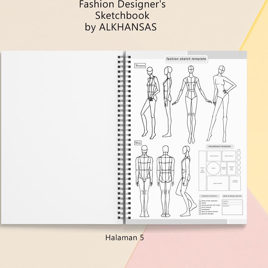 

Siap Kirim.. Buku Gambar Fashion Designer (Fashion Designer's Sketchbook) by ALKHANSAS (Volume 4)