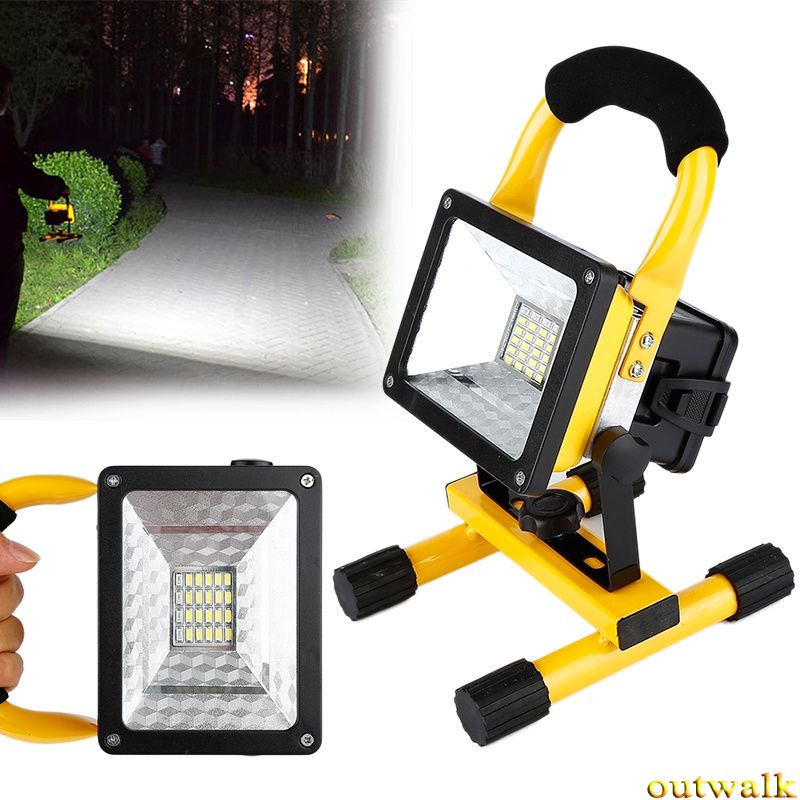 Lampu Sorot Led Tiga Warna Tahan Air Portable Rechargeable Untuk Kegiatan Outdoor