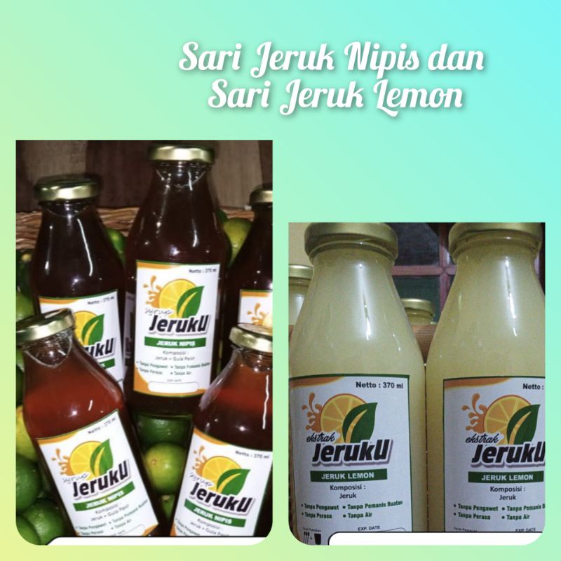 

Sari Jeruk nipis dan sari jeruk lemon