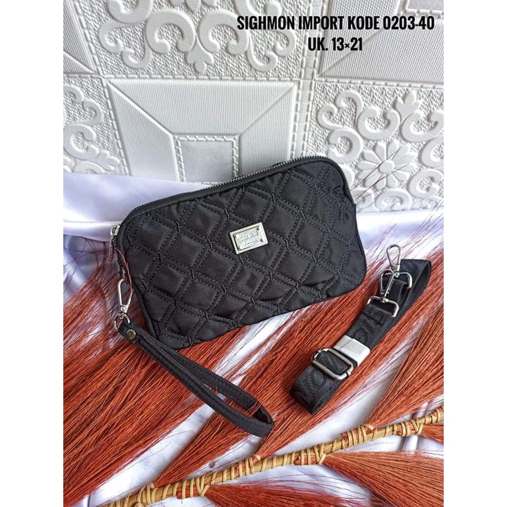 Tas selempang Sighmon 0203 bahan Kanvas Tebal. Tas Wanita Tas Slempang Wanita Tas Sighmon ORI Tas Sighmon Import TERBARU.!!!!