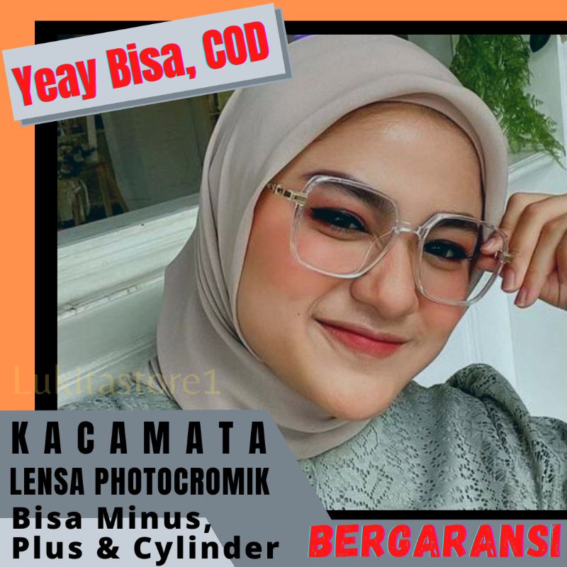 kacamata kotak 0366 Lensa Photocromik