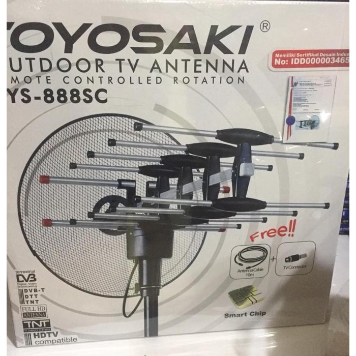 Antena TV Luar Remote Control Antena Outdoor Toyosaki TYS 888 SC