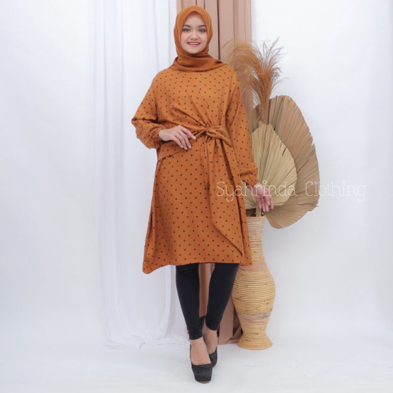 TUNIK POLKADOT KATUN SHAKILA BINTIK IMPORT