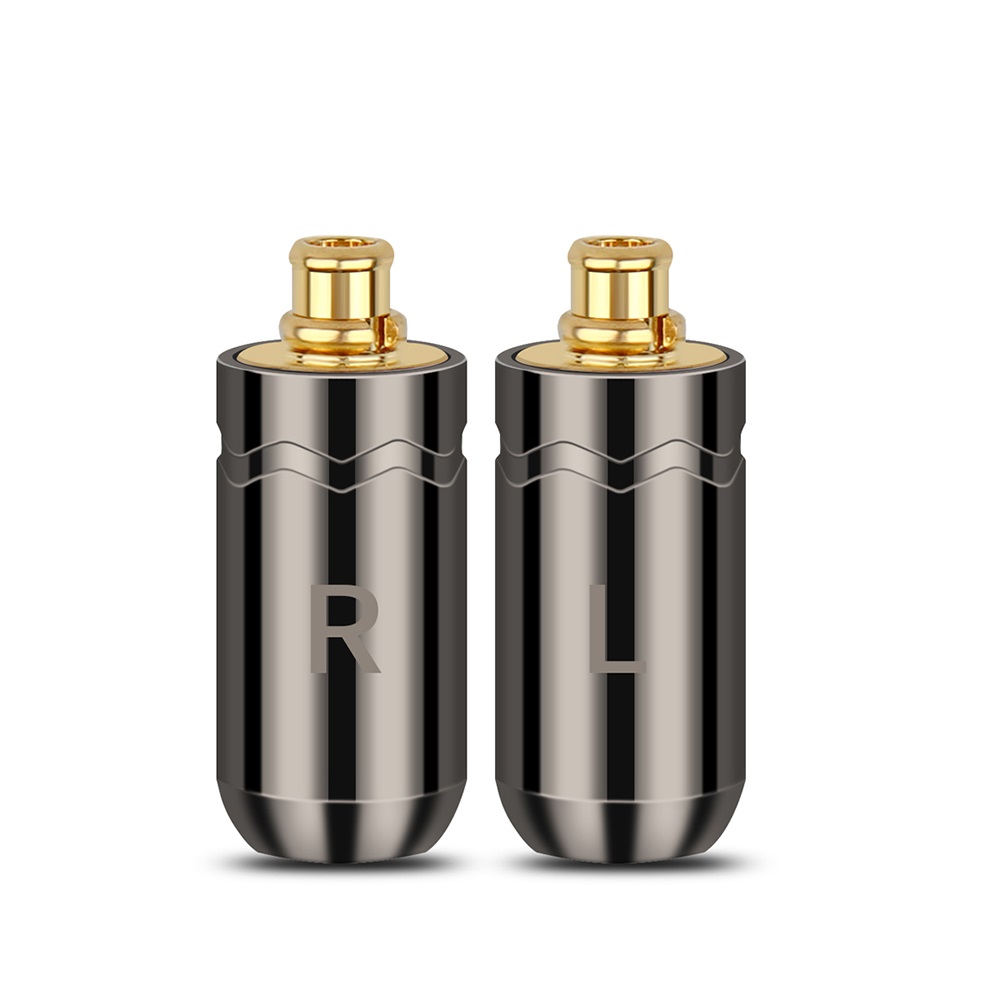 1 Pasang Adapter Konektor Jack Audio Earphone Mmcx Pin Bahan Aluminum Alloy Lapis Emas Untuk Se846 Se525 W60 W80