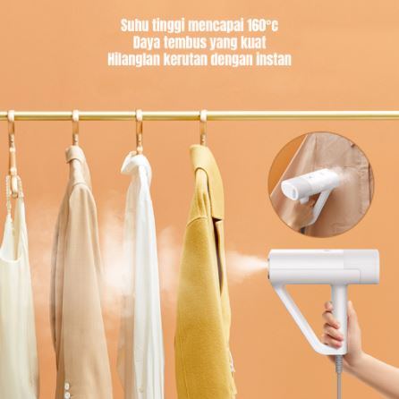 Deerma HS100 Handheld Garment Steamer Iron Setrika Uap Elektrik Pakaian Setrikaan Alat Menyetrika Gosokan