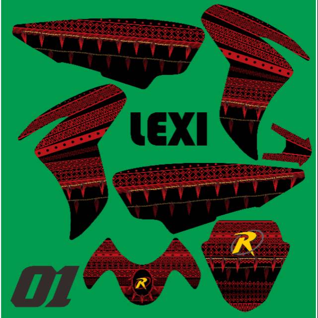 Decal/stiker motor lexi full body keren