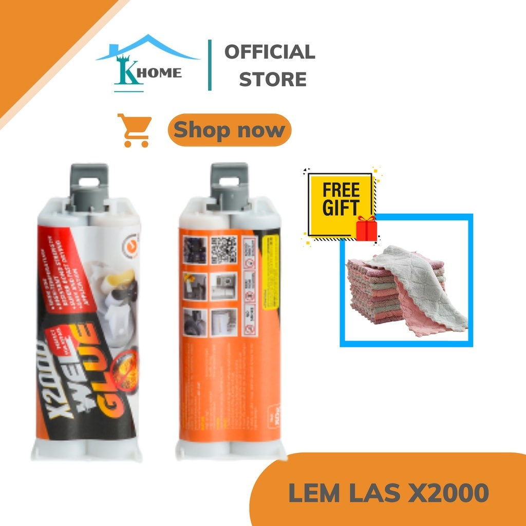 Premium (Mount) Lem las x2000 lem besi lem sangat lengket dan Tahan air lem plastik lem pasta solder