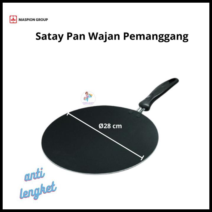 Wajan Pemanggang ( Ikan / Sate ) Teflon 28Cm Maxim Venice Satay Pan
