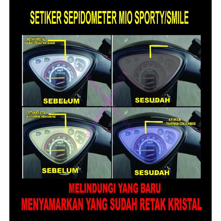 Stiker Spidometer mio sporty/smile/anti gores spidometer