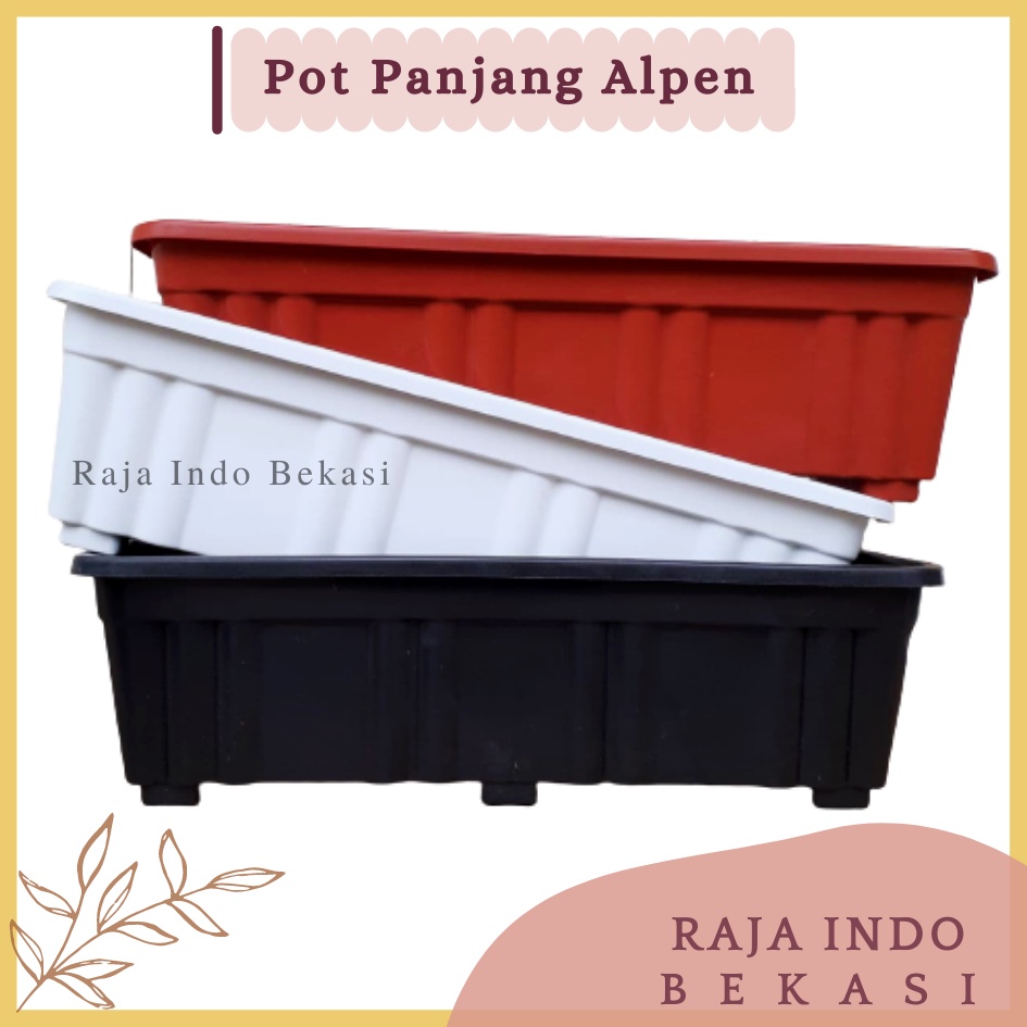 Pot Panjang Alpen 50 Hijau Putih Hitam Coklat Merah Bata Pot Bunga Segi Panjang 50cm 70cm Pot Panjang Hw Highway High Way 55 Pot Panjang Plastik Putih Murah Gantung - Pot Panjang 50