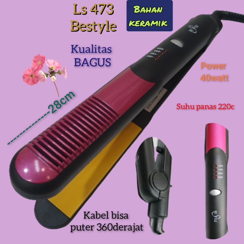 LADYSTAR | Catokan Rambut | LS473|  Suhu Cepat Panas | 2in 1 curly 01-025-cls