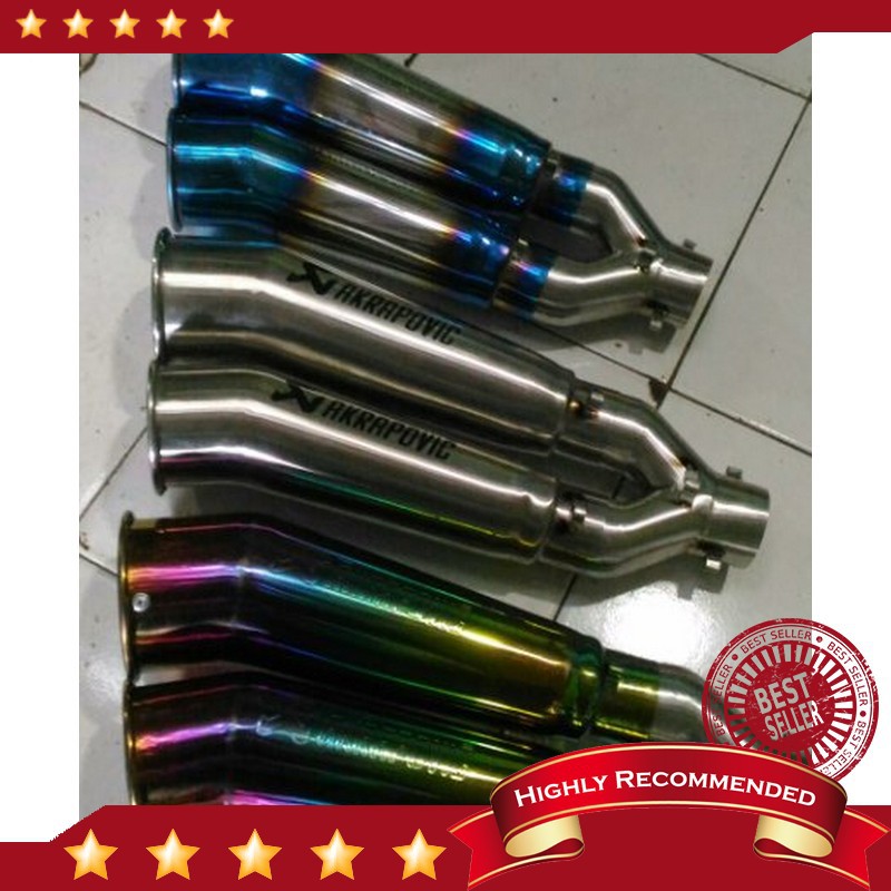 Knalpot Akrapovic Megaphone Double Slencer Pelangi