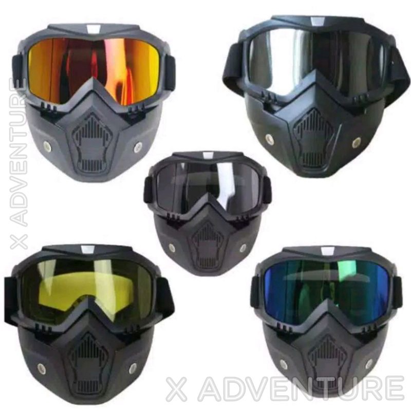 Goggles Masker Helm Goggle mask Topeng Helm Kaca Mata Helm
