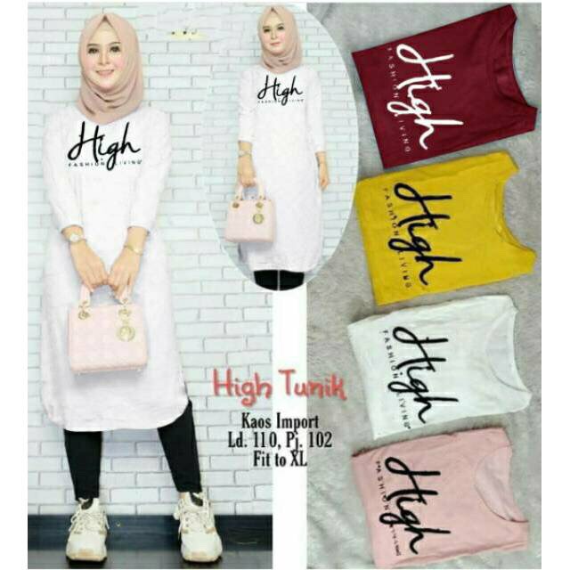 TUNIK HIGH TUNIC BLOUSE TOP HIGH MURAH BABY TERRY BLOUSE TUNIK