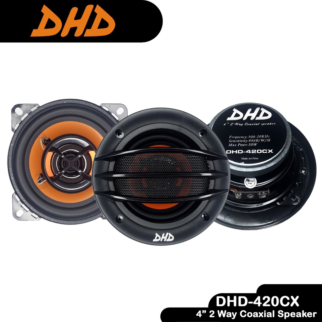 [2pcs] Speaker Mobil Audio System 4 inch 2 Way Coaxial Speaker DHD-420CX