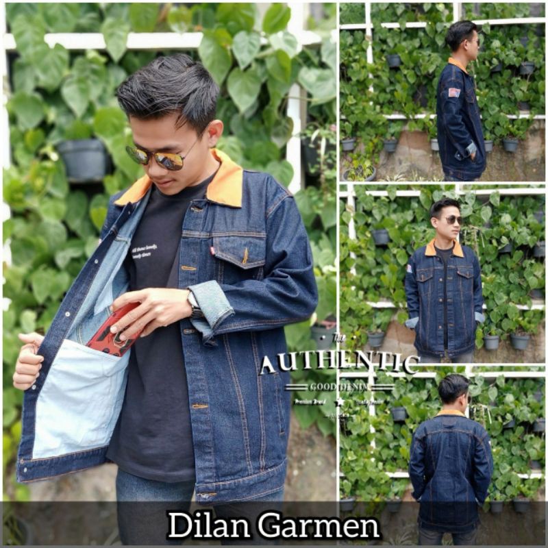 Jaket Jeans Denim &quot;Dilan 1990&quot; - Biru Muda / Bioblitz / Biru Tua / Dongker