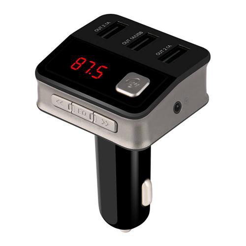 BC12 NEW VERSION Bluetooth FM Transmitter Radio Adapter Car Kit With Three USB