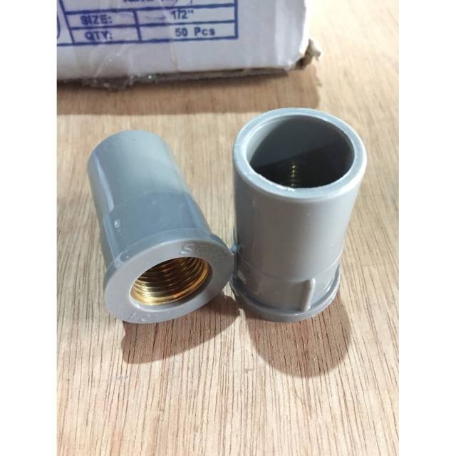 Sok Drat Dalam (SDD) 1/2 3/4 inch Drat Kuningan SOVA TAIWAN ORIGINAL / FAUCET SOCKET KRAN SAMBUNGAN FITTING PIPA
