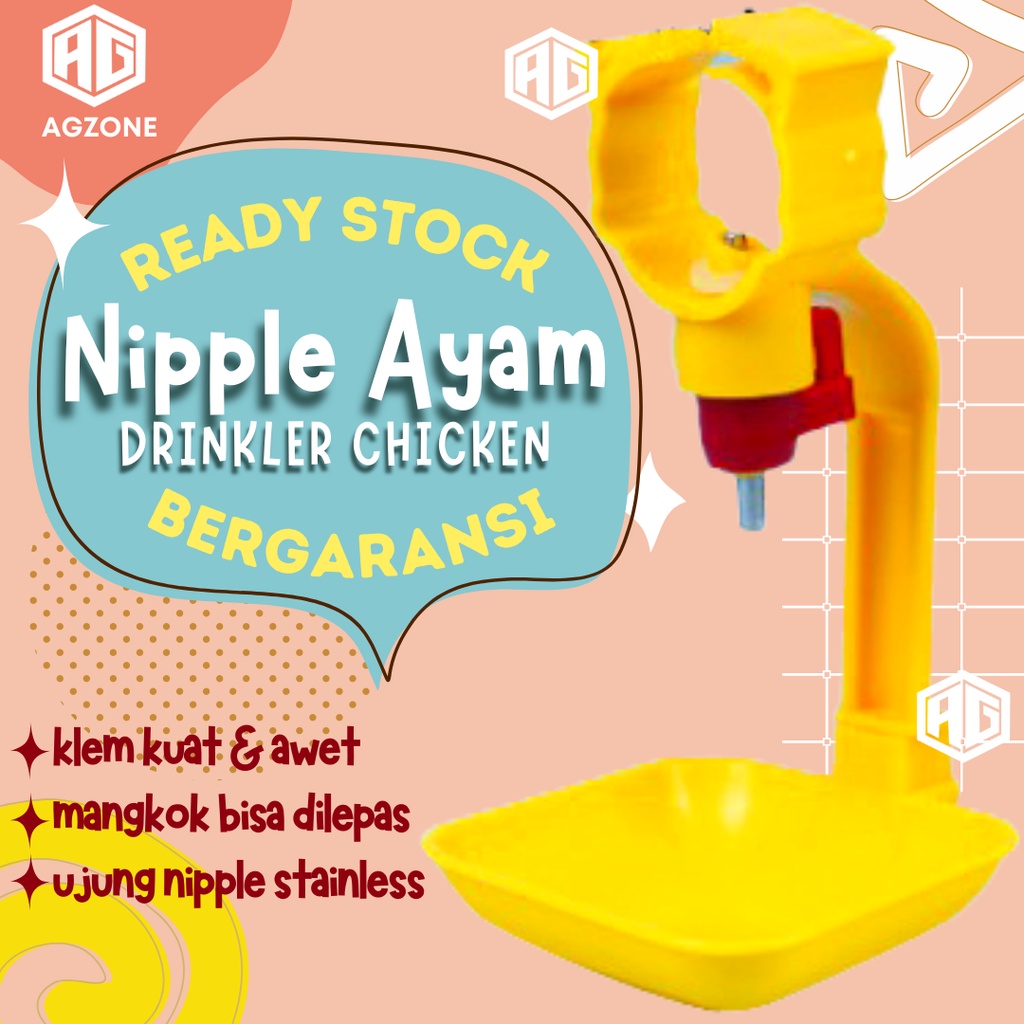Niple A5 Nipple Chiken  Niple Ayam Alat Minum Ayam Otomatis Niple Niple Mangkok AG ZONE