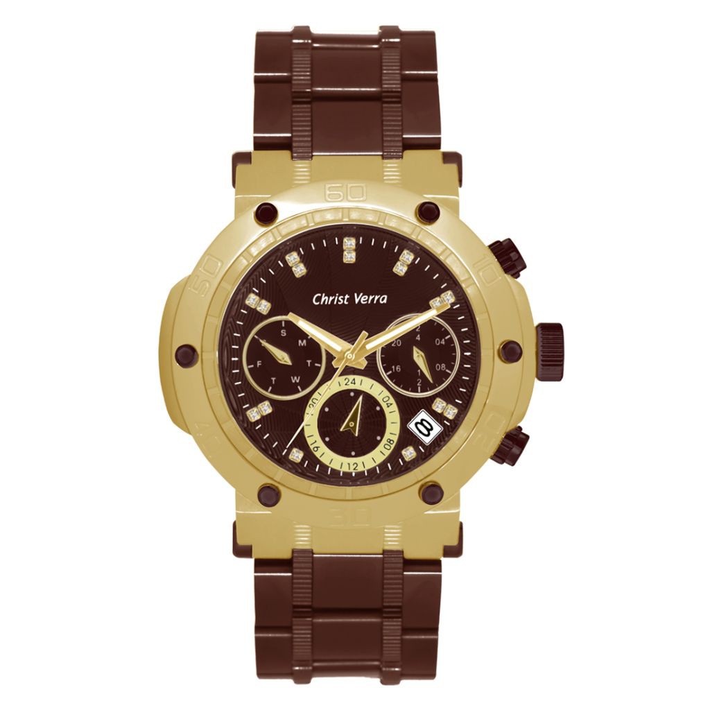 Jam Tangan Wanita Tali Rantai Christ Verra CV 52283LD-19 BRN