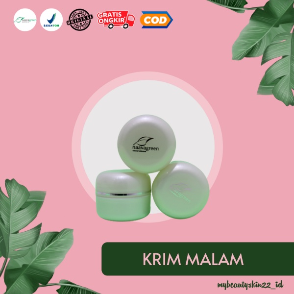 Naavagreen Cream Malam Ampuh Atasi Acne Kusam Jerawat Radang Flek Aman Bpom