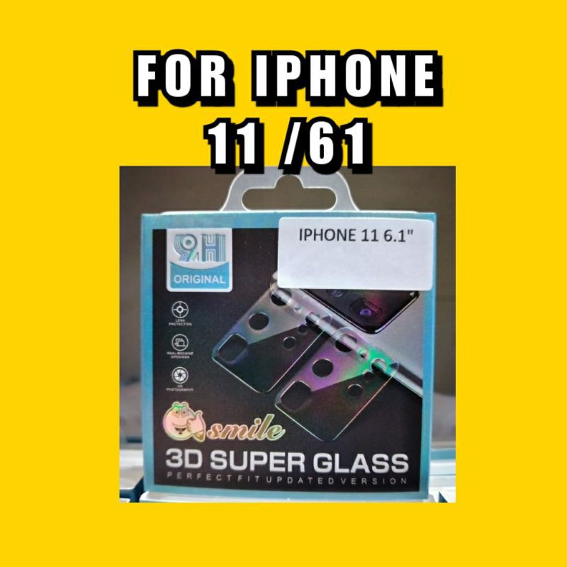 Tempered Glass Original 3D Full Camera Lens Protector Anti Gores Kaca Kamera IPHONE 11 6,1&quot;