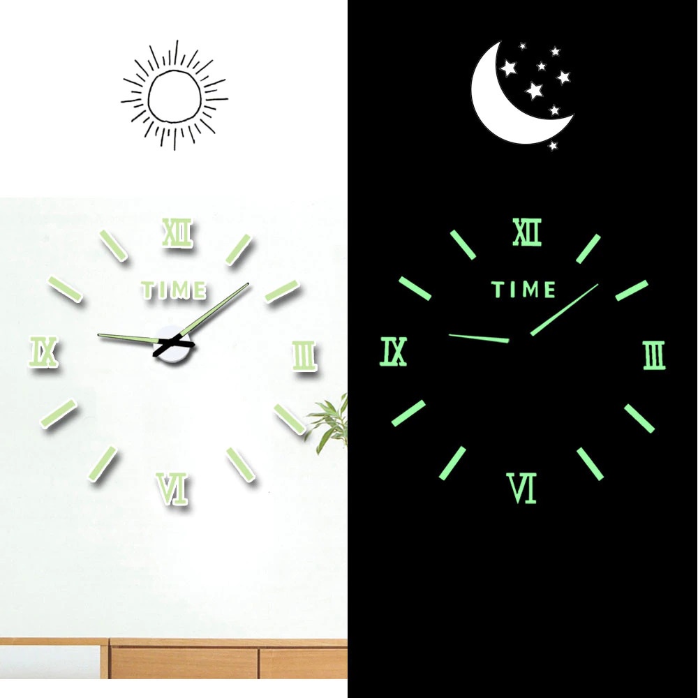 Jam Dinding Besar DIY Giant Wall Clock 80-130cm (DIY-105) / Jam Dinding Aesthetic / Jam Dinding Tempel / Jam Dinding Unik