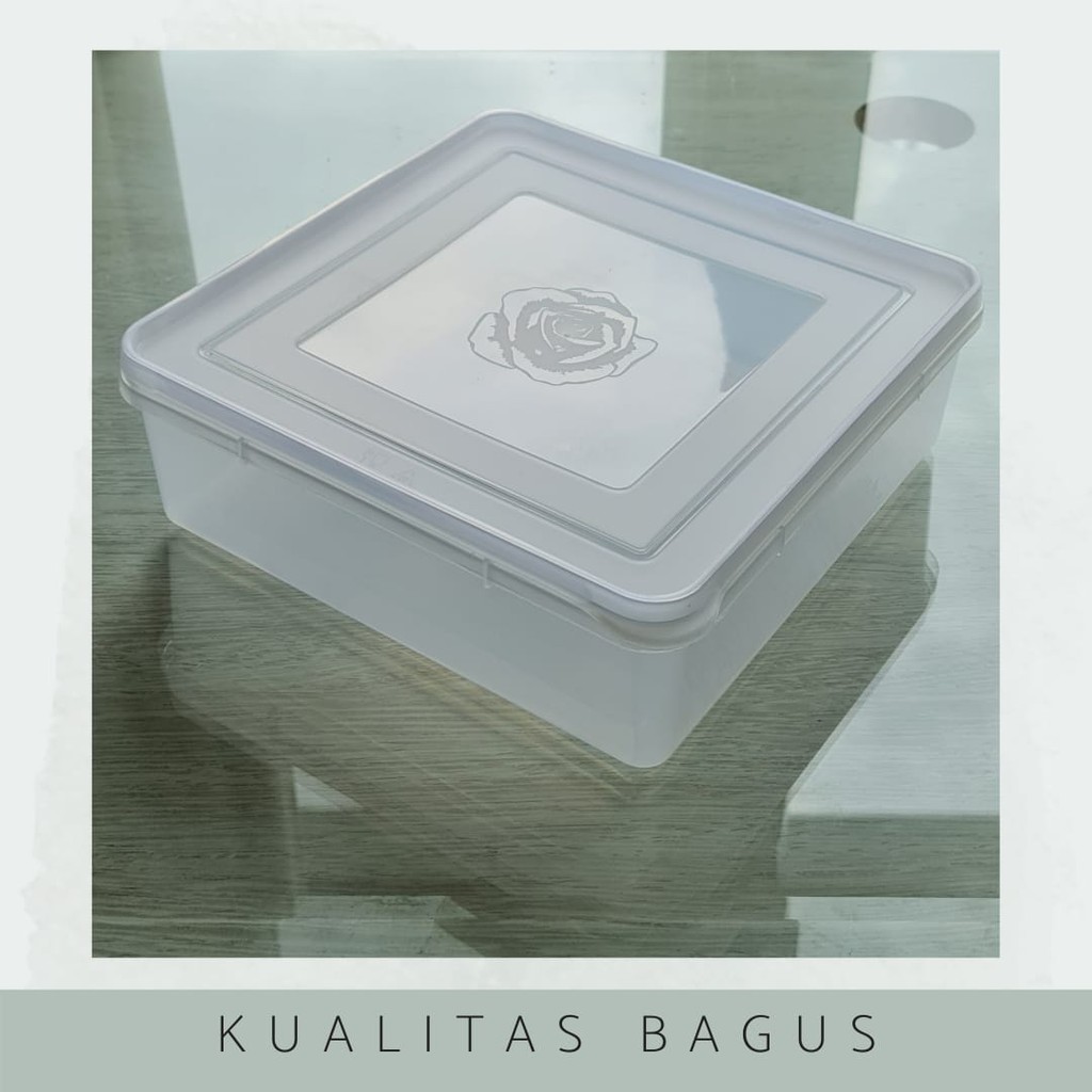 Kotak Makanan Plastik Toples 3L Isi 3 Pcs / Food Container Box - Putih