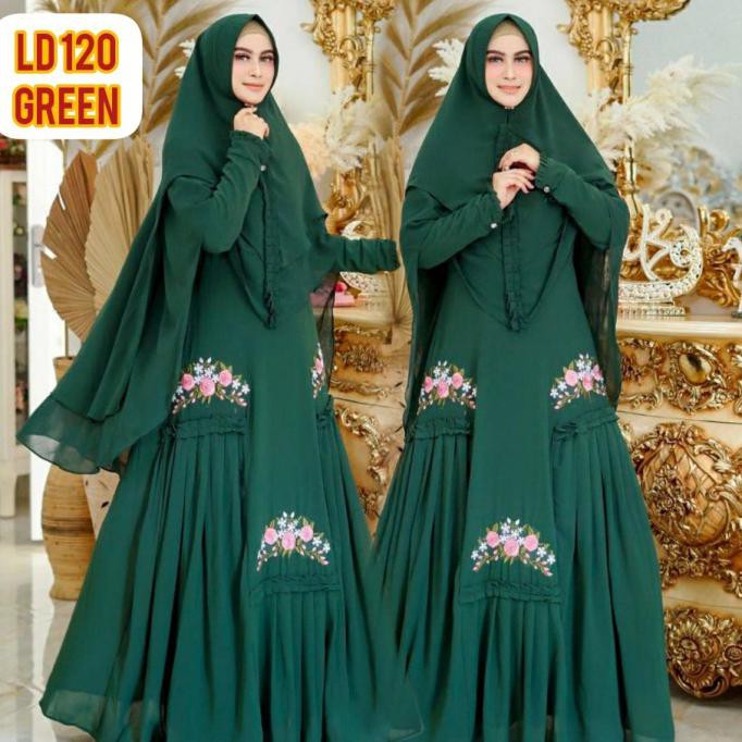 Gamis Syati Jumbo-Gamis Jumbo Ld 120-Gamis Ceruty-Gamis Lebaran-Gamis - Pink, Xxl Tamarablerin