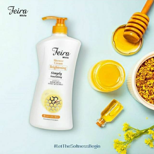 Feira White Shower Cream Royal Jelly 1000 ml (Beli 2 pcs Free 1 pcs refill Feira White 450 ml)