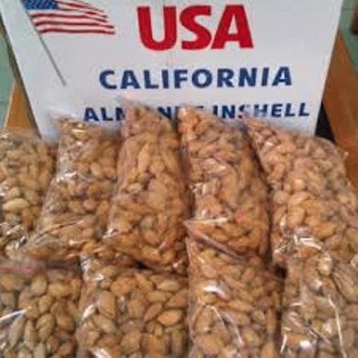 

250gram Almond Roasted ( Panggang ) USA - California murah - 700
