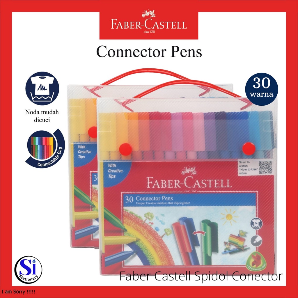 

Connector Pens Faber Castell 30 Warna/Spidol Connector