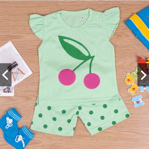 SETELAN ANAK CEWEK SATU SET / RUFFLE TEE PEREMPUAN MODEL TANGAN KUPU - KUPU 0-7 tahun