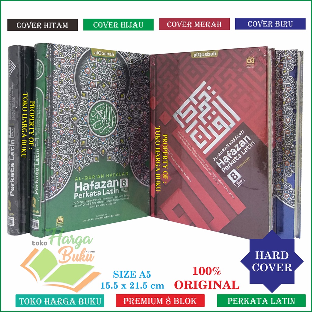 Al-Quran Hafazan A5 HC 8 BLOK Perkata Latin Penerbit Al-Qosbah