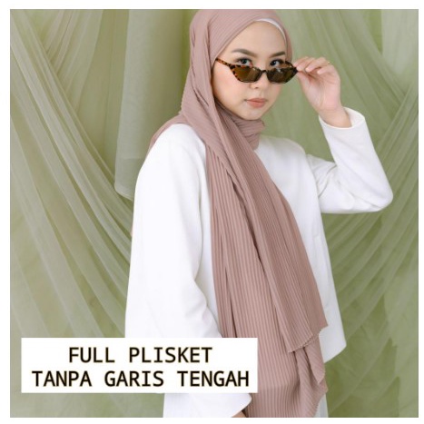 PASHMINA PLISKET BAHAN CERUTY PREMIUM PLISKET FULL LIDI TANPA GARIS TENGAH PART 2