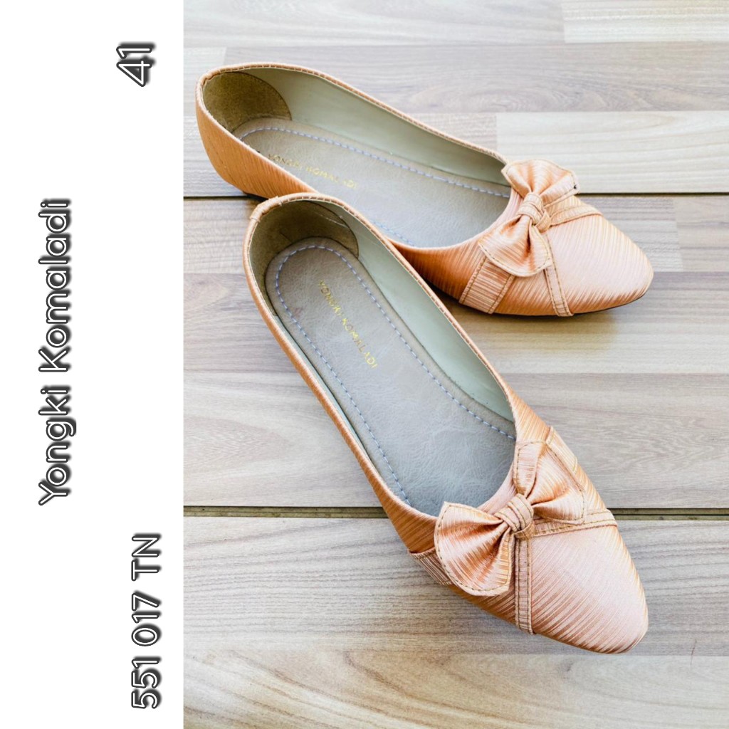 sepatu flat shoes pita oren promo
