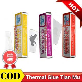 Tian Mu Thermal Glue dan Silicone grease 60g warna Abu Putih Bening