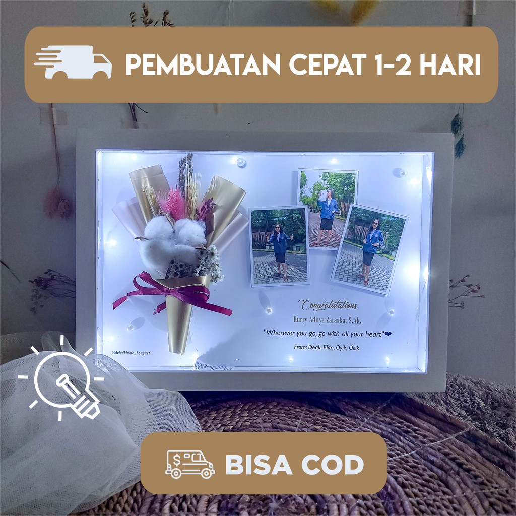 Hadiah Graduation Kado Wisuda Sidang Kelulusan Mini Bouquet Dried