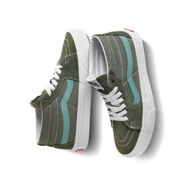 vans mid green