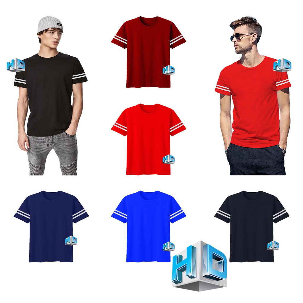 HD/  kaos polos combed/kaos polos pria/bis lengan