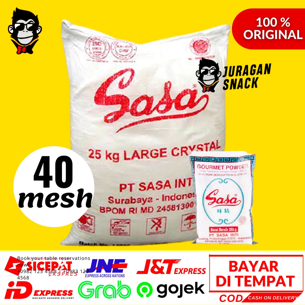 

MSG MICIN SASA Bumbu Penyedap Rasa Masakan Makanan Sasa Repack 40 mesh