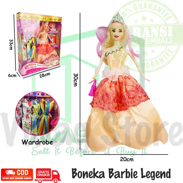 Boneka Barbie Princes Putri Clara Rapunzel Odette Anneliese Elina Besar 8563