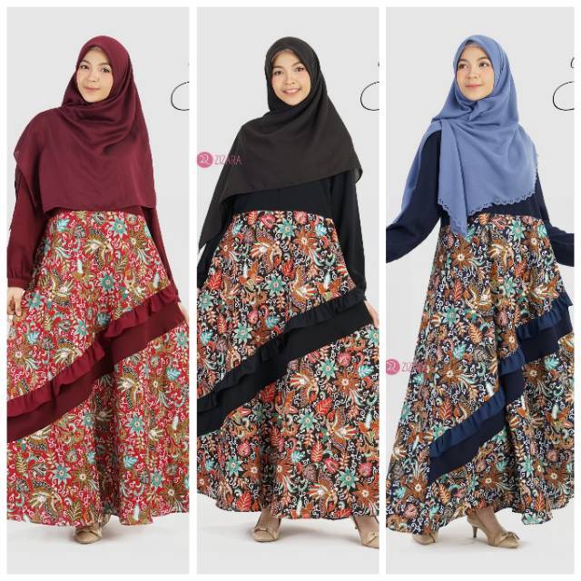 ZIZARA BETARI DRESS GAMIS ONLY safina polos dan katun BATIK BISA COUPLE DENGAN KEMEJA PRIA