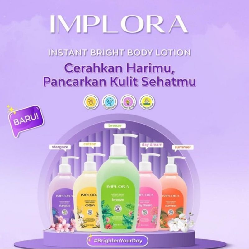 [Per Pc] Handbody Implora Instant Bright Body Lotion Original BPOM