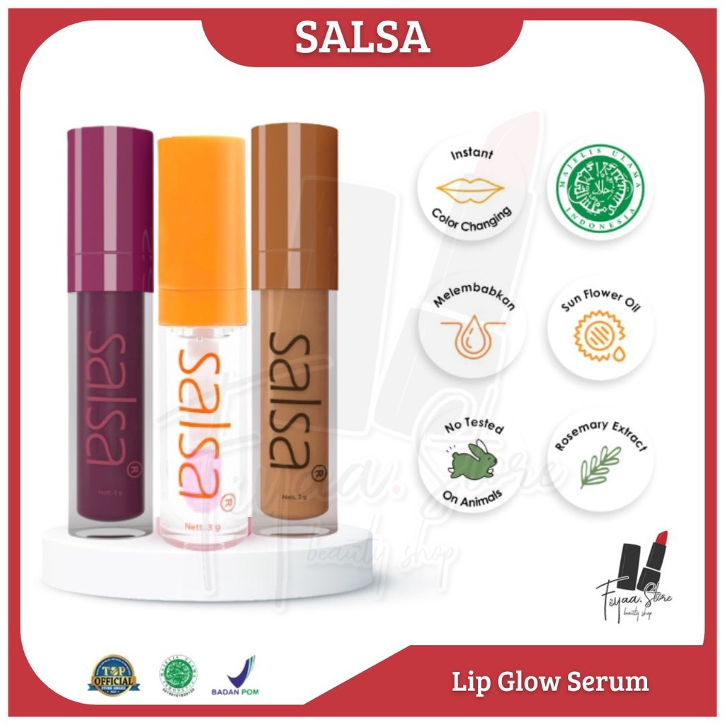 Jual Salsa Lip Glow Serum Lippie Serum Salsa Lip Coral Nude Lip Twilight Bpom Shopee